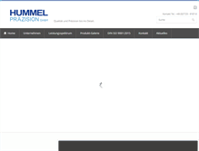 Tablet Screenshot of hummel-praezision.de